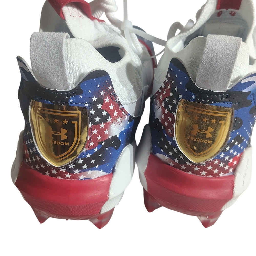Under Armour Harper 7 Elite TPU Baseball Cleats Freedom USA Red White Blue 9.5 - Picture 3 of 11